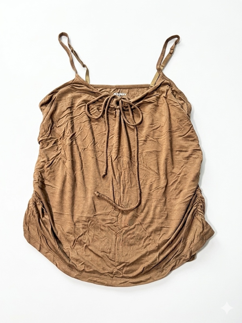 Old Navy Tan Drawstring Spaghetti Strap Cami